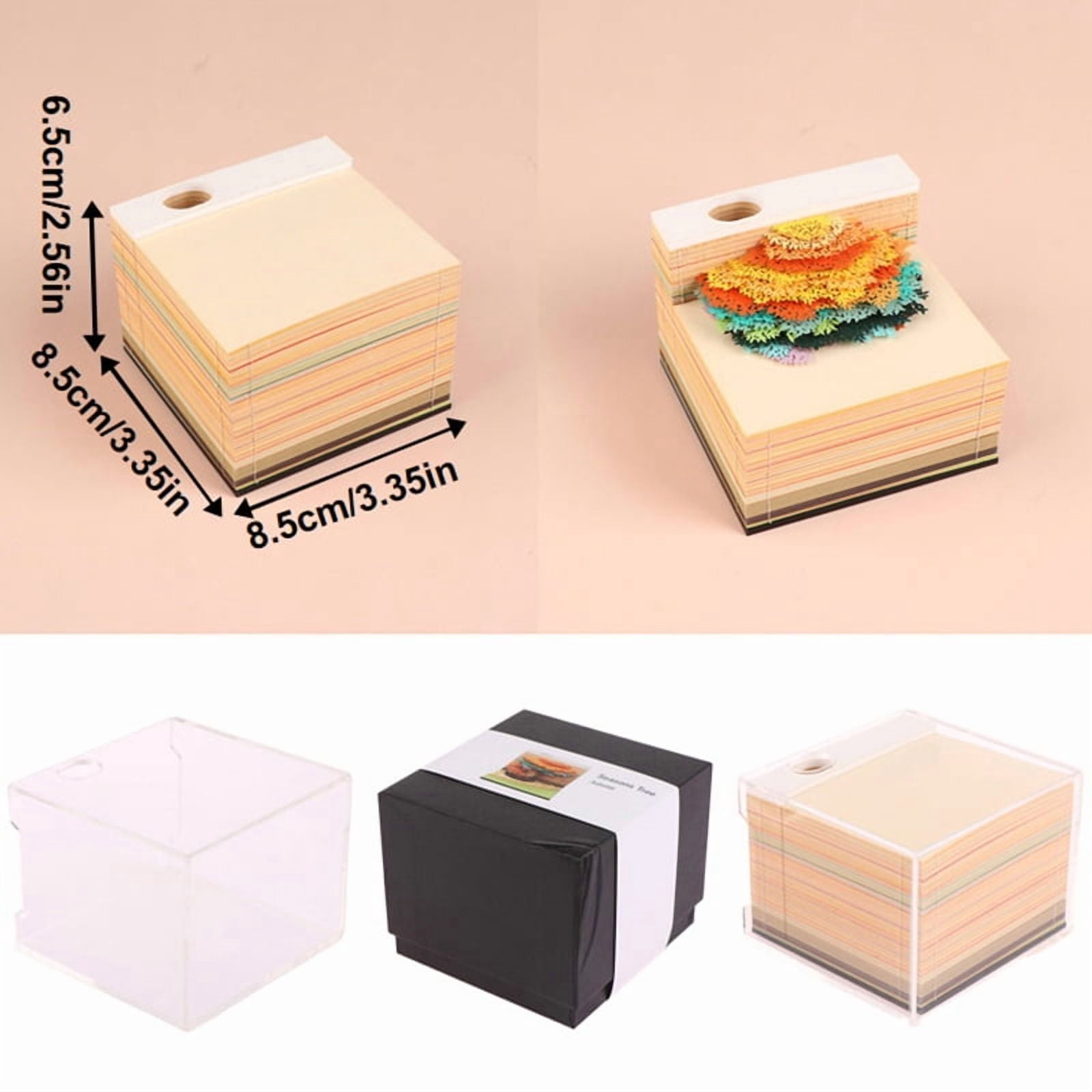 Time Piece Calendar 2026 Desk Calendar With LED Light 3D Tear-away Calendar Paper Carving Art Pad Notepad Gift Christmas