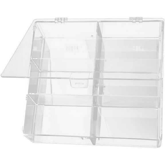 Acrylic Storage Tray with Clear Lid for Jewelry and Makeup Cotton Balls Organizer 7.87x3.94x2.95