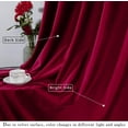 thumbnail image 2 of Topfinel 2 PCS 100% Blackout Luxury Velvet Curtain 108 Inches Long Rod Pocket Back Thermal Insulated Curtains for living room, Burgundy, 2 of 7