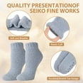 thumbnail image 3 of Smilooen 7 Pairs Fuzzy Socks for Women Winter Warm Womens Cozy Non Slip Socks with Grippers, 3 of 6