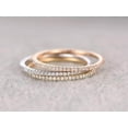 thumbnail image 5 of 1.50 Carat 3 wedding Ring set Straight Wedding Band Stackable Ring set Sterling Silver 18k Gold Plating, 5 of 9