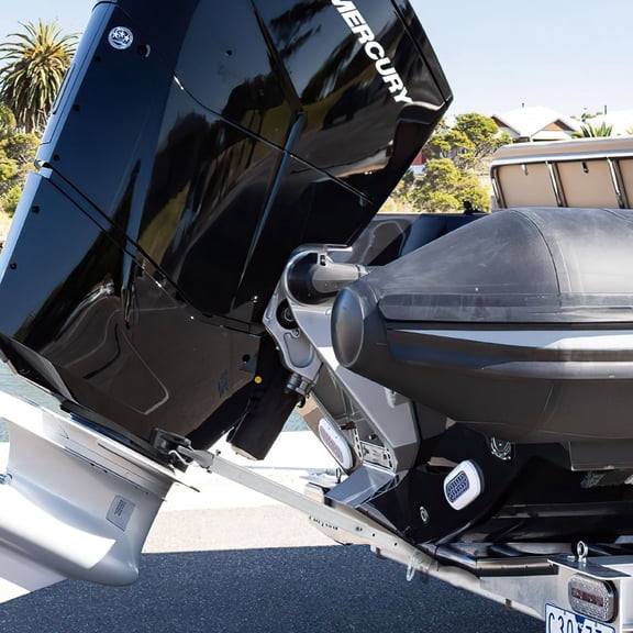 Adjustable Transom Saver 23-35 in Composite Head Corrosion-Resistant Easy-to-Install for Outboard Motors Under 100 HP Fits Roller and Trailer