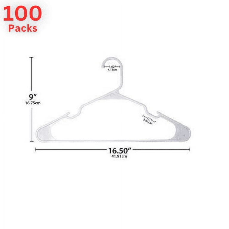 Lot 100 Mainstays Plastic Tubular Slotted White Adult Clothing