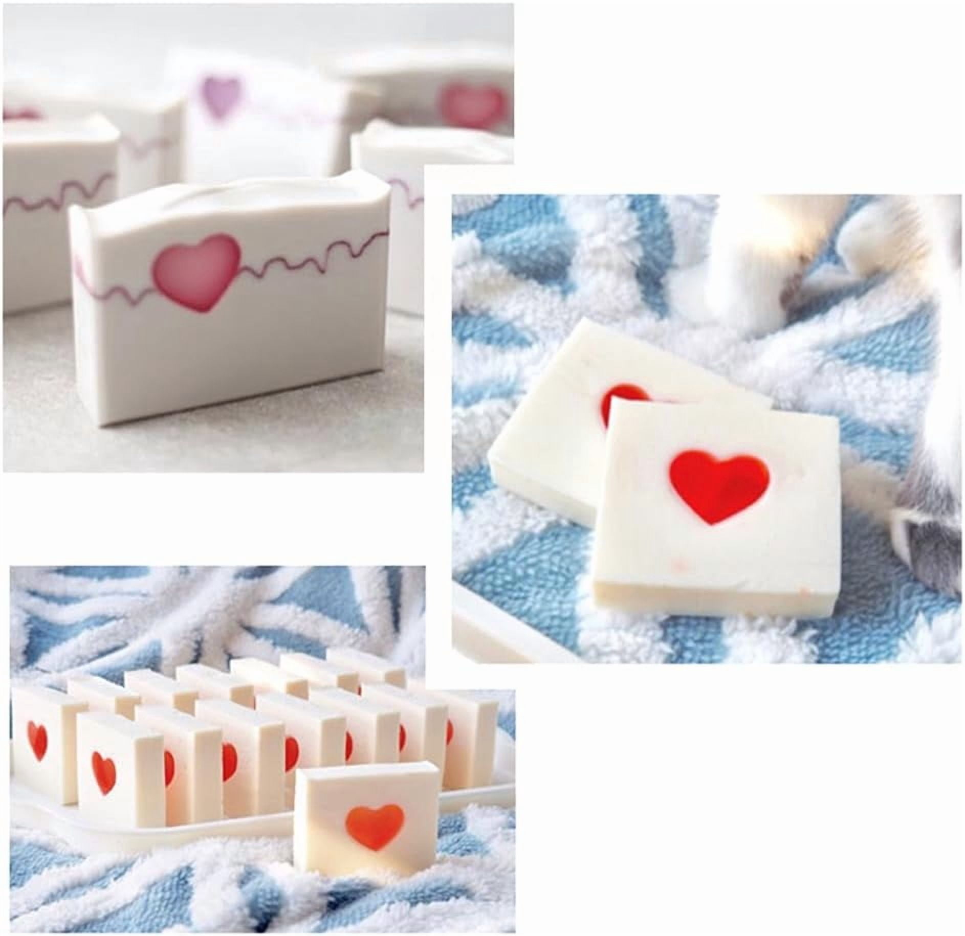 Heart Tube Column Silicone Soap Mold Embed Soap Making Supplies Tool Heart Shape Candle Mold Set Soap Mould