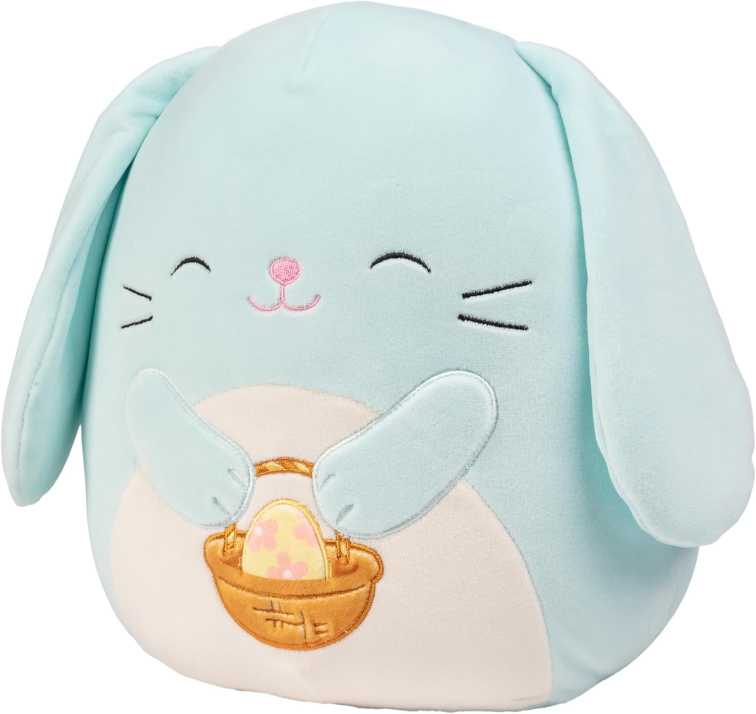 Squishmallows Original 10-Inch Buttons The Blue Bunny - Official Jazwares Plush - Collectible Soft & Squishy Rabbit Stuffed Animal Toy - Add to Your Squad - Gift for Kids, Girls & Boys