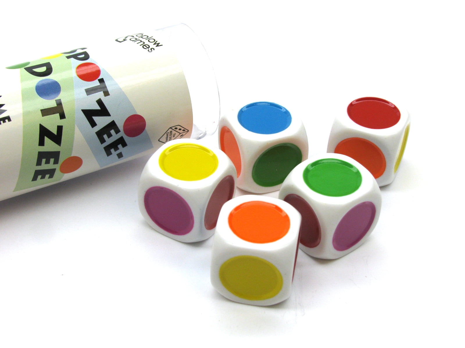 spotzee dotzee a game of colors and counting 5 dice game set with travel tube walmart com