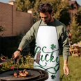 thumbnail image 3 of Aprons for Men Women Christmas Gifts for Men Mom Bib Aprons for Dishwashing Lab Butcher Cooking Lucky Shamrock Clover Aprons with Pocket, 3 of 7