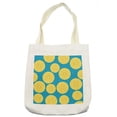 thumbnail image 1 of Lemons Tote Bag, Citrus Slices Simplistic Summer Theme Tasty Refreshing Pattern, Cloth Linen Reusable Bag for Shopping Books Beach and More, 16.5" X 14", Cream, by Ambesonne, 1 of 2