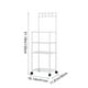 thumbnail image 3 of Carrito de almacenamiento con ruedas de 4 niveles | Estante organizador para cocina y baño | Estante multiusos para el hogar | Blanco o negro | 130 x 41 x 30 cm, 3 of 6