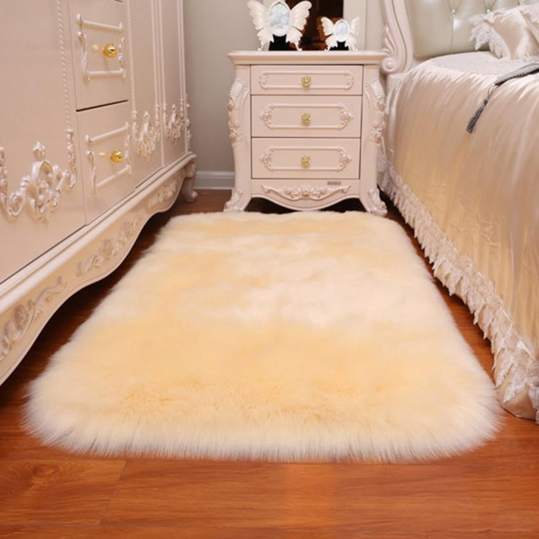 Plush And Luxurious Sheepskin Rug For Bedroom And Living - Temu