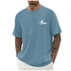 thumbnail image 1 of Camisetas de Manga Larga para Hombre Impresión de Algodón Cuello Redondo Moda Casual Camiseta de Manga Corta, Top de Verano Suave, 1 of 6