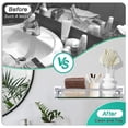thumbnail image 5 of Windo Bathroom Glass Shelf, Floating Tempered Glass Wall Shelf, Rectangle, 16" with Railing, Chrome Polished, Modern, 5 of 8