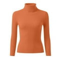thumbnail image 4 of GJSYRH Womens Turtleneck Ribbed Long Sleeve Sweater Pullover Tops, 4 of 5