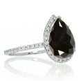 thumbnail image 2 of 1.5 Carat Pear Cut Black Diamond Halo Desiger Engagement for Woman on 10k White Gold, 2 of 2