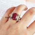thumbnail image 5 of Oval Ruby Ring: Handmade 925 Sterling Silver Gemstone Band, 5 of 9