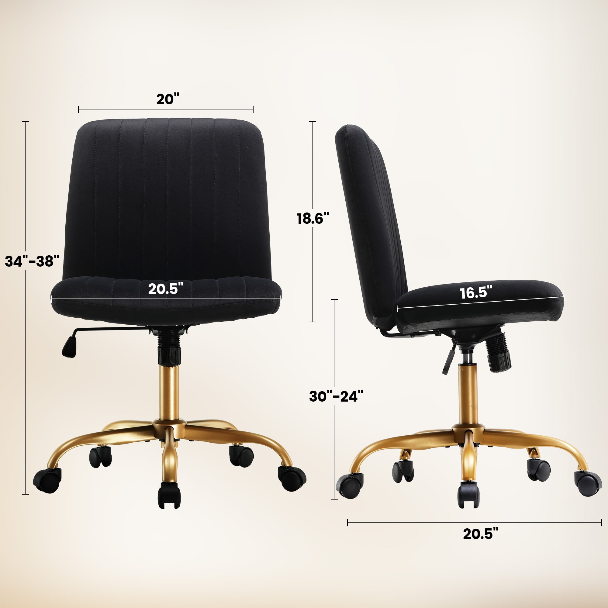 Mainstays Extra Plush Velvet Channel Upholstered Office Chair Black Walmart