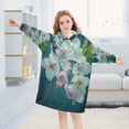 thumbnail image 5 of BZSMCE Wearable Blanket Hoodie Fashion Raindrop Blossom Beauty Home Wear, 5 of 7