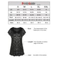 thumbnail image 7 of PrettyGuide Women's Sequin Top Shimmer Glitter Loose Bat Sleeve Party Tunic Tops, 7 of 7