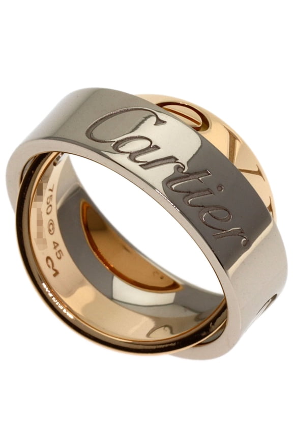 Pre-Owned Cartier Secret Love #45 Ring, 18K White Gold/18KPG, Women's.
