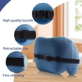 thumbnail image 3 of Ergonomic Memory Foam Lumbar Support Pillow Blue with Adjustable Straps, Back Pain Relief Waist Cushion for Office, Gaming Chair, Car Seat and Bed, 3 of 16