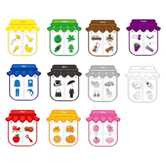 Juguete Magnético de Clasificación de Colores, Juego de Alfabeto, Aprendizaje de Reconocimiento de Letras, Imán de Refrigerador para Niños A Juego con Formas de Colores