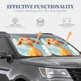 thumbnail image 4 of Daiia Happy Goat In Meadow 2PCS Car Windshield Sun Shade, Foldable Sun Shield for Car Front Window, Auto Sun Blocker Visor Protector Universal for Truck SUV Pickup-Large, 4 of 7