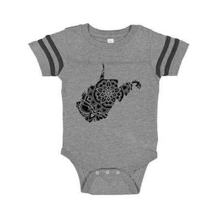 

Inktastic West Virginia Silhouette Mandala Gift Baby Boy or Baby Girl Bodysuit