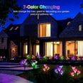 thumbnail image 4 of CHAO Juego de 4 luces solares para jardín al aire libre, cambio de color con 16 flores de lirio solares más grandes, lámpara solar impermeable IP65 para jardín, patio, decoración de caminos, 4 of 4
