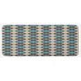 thumbnail image 1 of Ethnic Kitchen Mat, Braided Carpet Inspired View Mosaic Art Design Print, Plush Decorative Kitchen Mat with Non Slip Backing, 47" X 19", Cream Coral Blue, by Ambesonne, 1 of 1