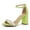 Green, variant on FSJ Women Graceful Chunky Heel Round Open Toe Sandals Single Buckle Strap Pearl Rhinestones Decor Pumps Wedding Party Shoes Size 8 Green
