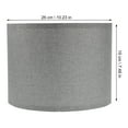 thumbnail image 3 of Qumonin Lamp Shades Set of 2, Natural Linen Drum Shade, 26x26x19cm, Grey, 3 of 5