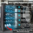 thumbnail image 5 of NutriChef 18 Bottle Dual Zone Cooler for Wines Chiller, Freestanding Compact Countertop Mini Fridge, 5 of 9