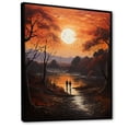 thumbnail image 2 of Designart "Romantic Landscape Sunset Charm II" Romantic Landscape Floater Framed Canvas Art Print, 2 of 7