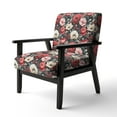 thumbnail image 3 of Designart "Vintage Pink Poppy Flourish Gardens" Upholstered Floral Accent Chair and Cottage Arm Chair - Multiple Color & Pattern, 3 of 7
