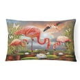 thumbnail image 1 of PRS4054PW1216 Coussin Décoratif en Toile Flamants Roses 12 x 3 x 16 Po, 1 of 4
