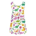 thumbnail image 6 of Edvintorg Summer Sleeveless Dresses for Girls Round Neck Stretchy Dress for School Casual Cute Loose Beach Sundress with Pocket 3-14 Years, 6 of 7