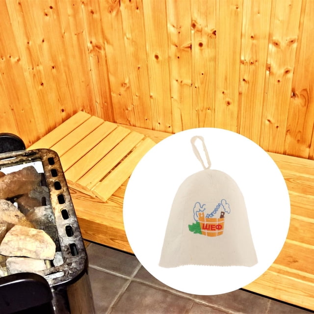 Sombrero de fieltro de lana blanca, Sauna rusa anticalor con bordado, accesorios geniales con estilo para hombres y mujeres , B Estilo B 2