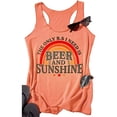thumbnail image 3 of Wang6 Women Workout Tank Tops Plus Size Racerback Crew Neck Summer Tops Trendy Loose Fit Sleeveless Graphic T Shirts Tees Orange XL, 3 of 3