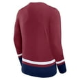 thumbnail image 3 of Men's Fanatics Burgundy Colorado Avalanche Back Pass Lace-Up Long Sleeve T-Shirt, 3 of 3