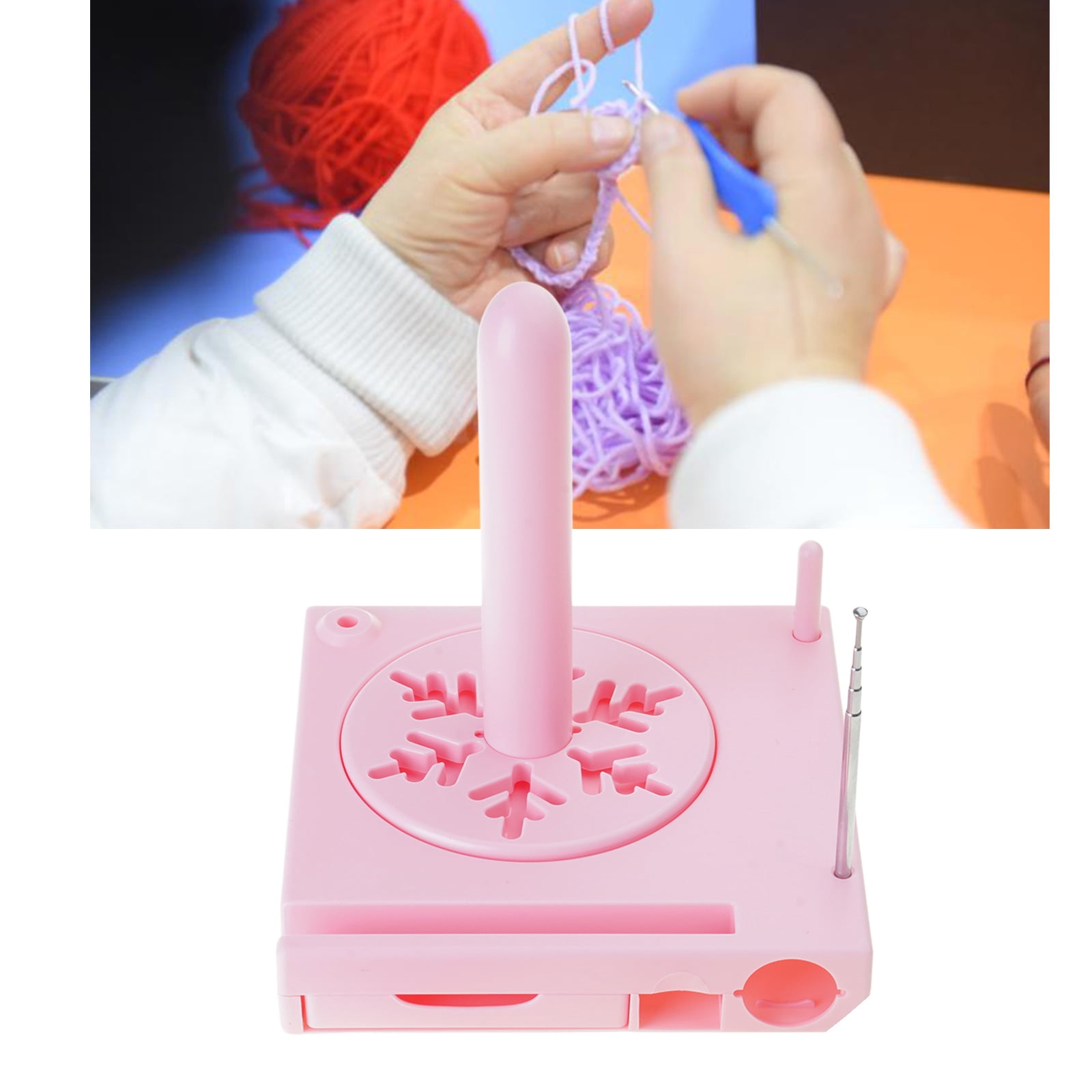 Yarn Spool Holder with Phone Stand and Sliding Drawer Multifunction Yarn Holder Yarn Dispenser Thread Bobbin Organiser