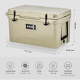 thumbnail image 4 of Hielera Portátil 61 Litros Kano 65QT Grande 90 Latas Beige, 4 of 9