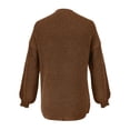 thumbnail image 5 of Tiweut Casual Cardigan Coat Women Stylish Oversized Knitted Sweater Coat Long Sleeve Open Front Outerwear Fall Winter Fashion Outwear Coffee,XL, 5 of 5