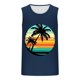 thumbnail image 2 of Mens Camisetas de Verano Casual sin Mangas de Impresión Suéter Cuello Redondo Deportes Superior, Poliéster, 2 of 4