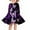Purple, variant on FKELYI Size 7-8 Years Long Sleeve Dress Loose Glitter Purple Butterfly Kids Swing Party Dress Girls A Line Skater Casual Twirly Dress