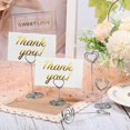 thumbnail image 4 of 20 Pièces Numéro de Table Porte-Cartes Place Mini Porte-Cartes de Table Support de Photo Support de Photo pour les Tables Fil Photo Titulaire Menu Mémo Clips pour Fête d'Anniversaire de Mariage (Coeur d'Argent), 4 of 7