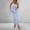 Light Blue, variant on Women's Ribbed Bodycon Dress, Strapless Sleeveless Dress with Side Slit, Casual Knitted Tank Dress for Summer