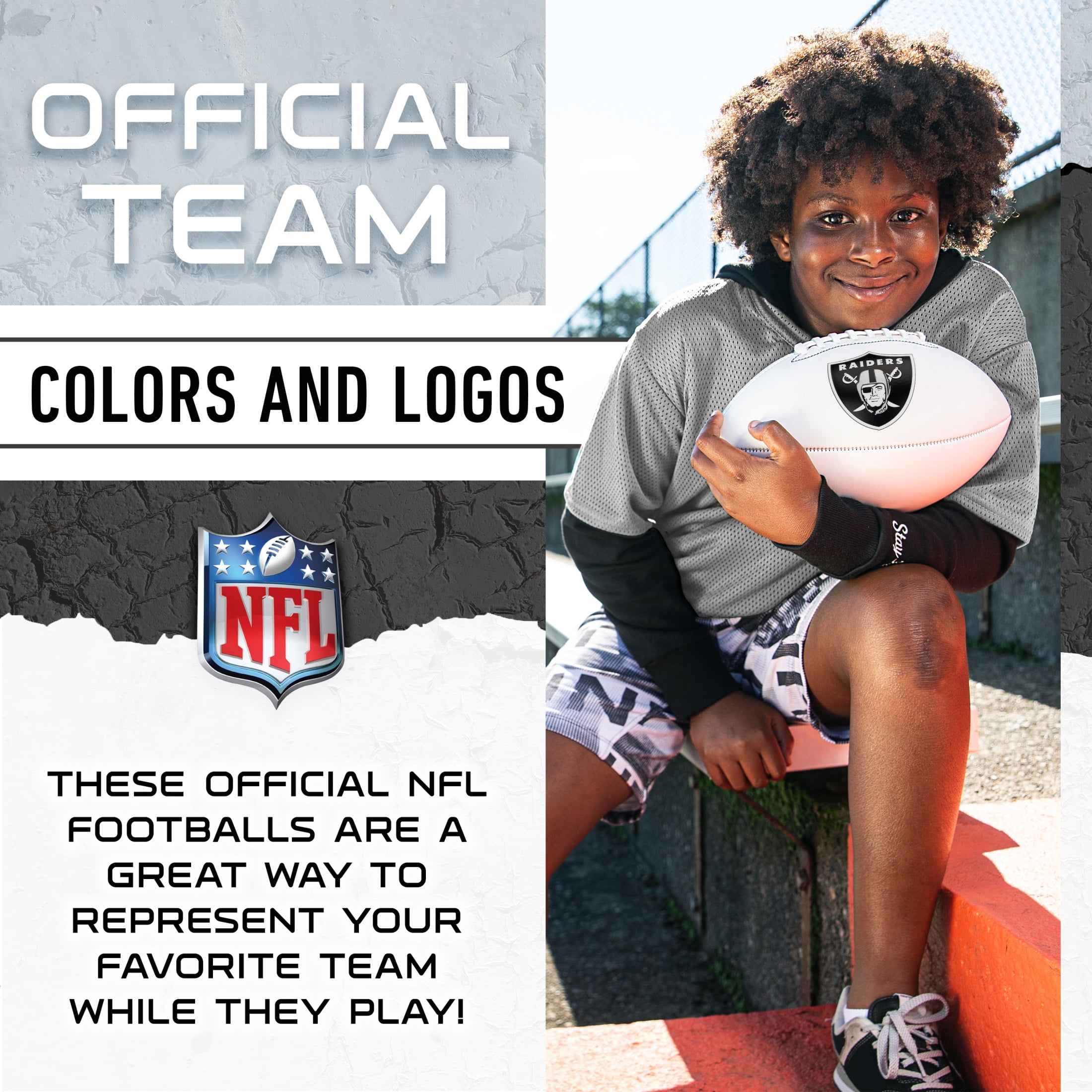 Franklin Sports NFL Las Vegas Raiders Autograph Football - Official Size White Panel Souvenir Football for Autographs + Signatures - NFL Team Fan Shop Memorabilia Football for Display