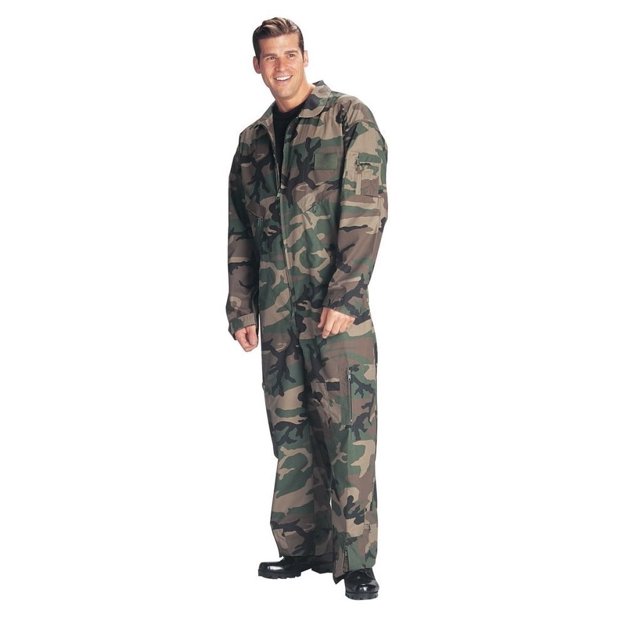 Rothco Flight Coverall - Woodland Camo, 2X-Large
