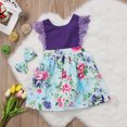 thumbnail image 2 of ITFABS Girl Ruffle Sleeve Flower Romper/Sleeveless A-line Dress Sisters Outfits, 2 of 8