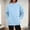 Sky Blue-a, variant on TIANZEN Casual Crewneck Sweatshirt Comfortable Loose Fit Blank Basic Pullover Top For Daily Wear And Commuting Hoodie Dresses Teen Girls Large N